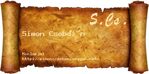 Simon Csobán névjegykártya
